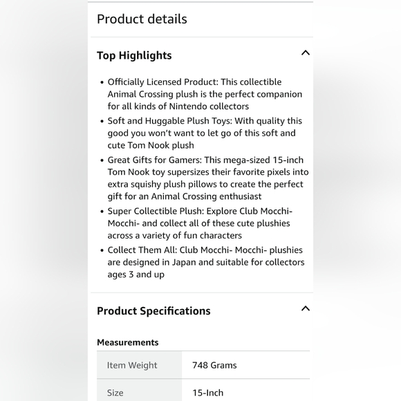 Animal Crossing New Horizon Tom Nook Pillow/Plushie Like New w/Tags - Picture 8 of 8